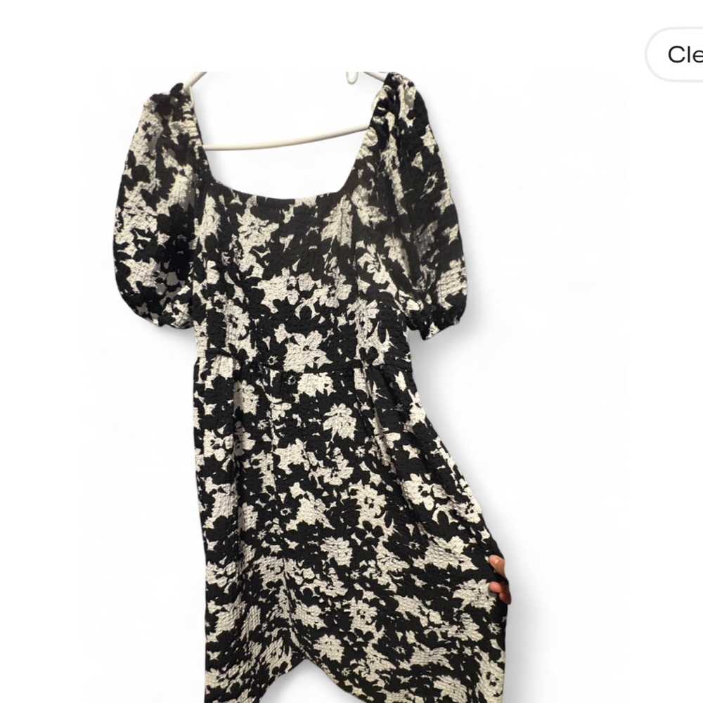 Black and White Floral Dress